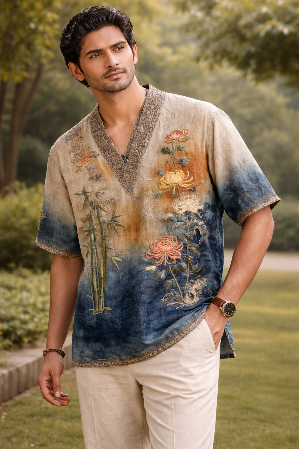 Zen Garden Artistic kurta Shirt