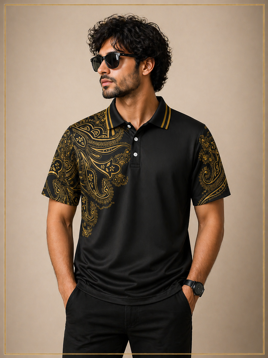 Royal Paisley Gold T-Shirt