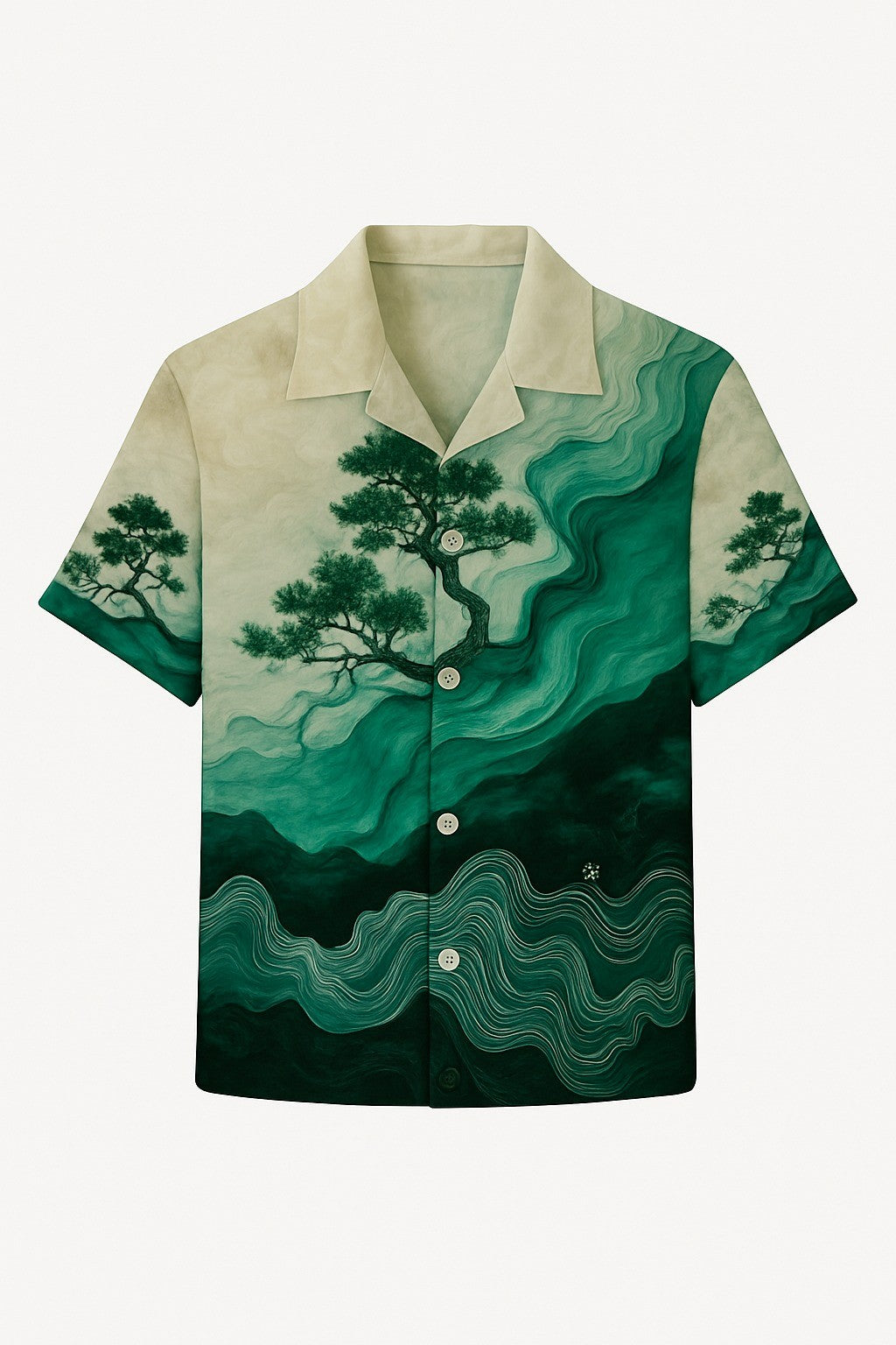 Emerald Wave Nature Shirt