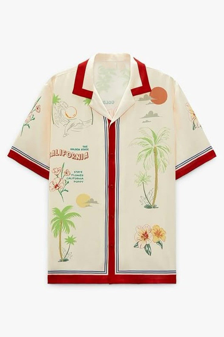 Monochrome Floral Line Shirt