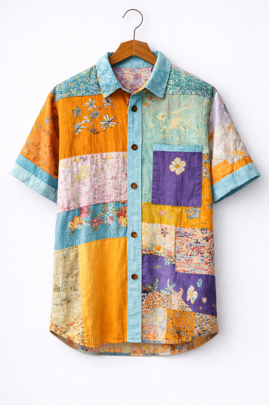 Pastel Mosaic Summer Shirt