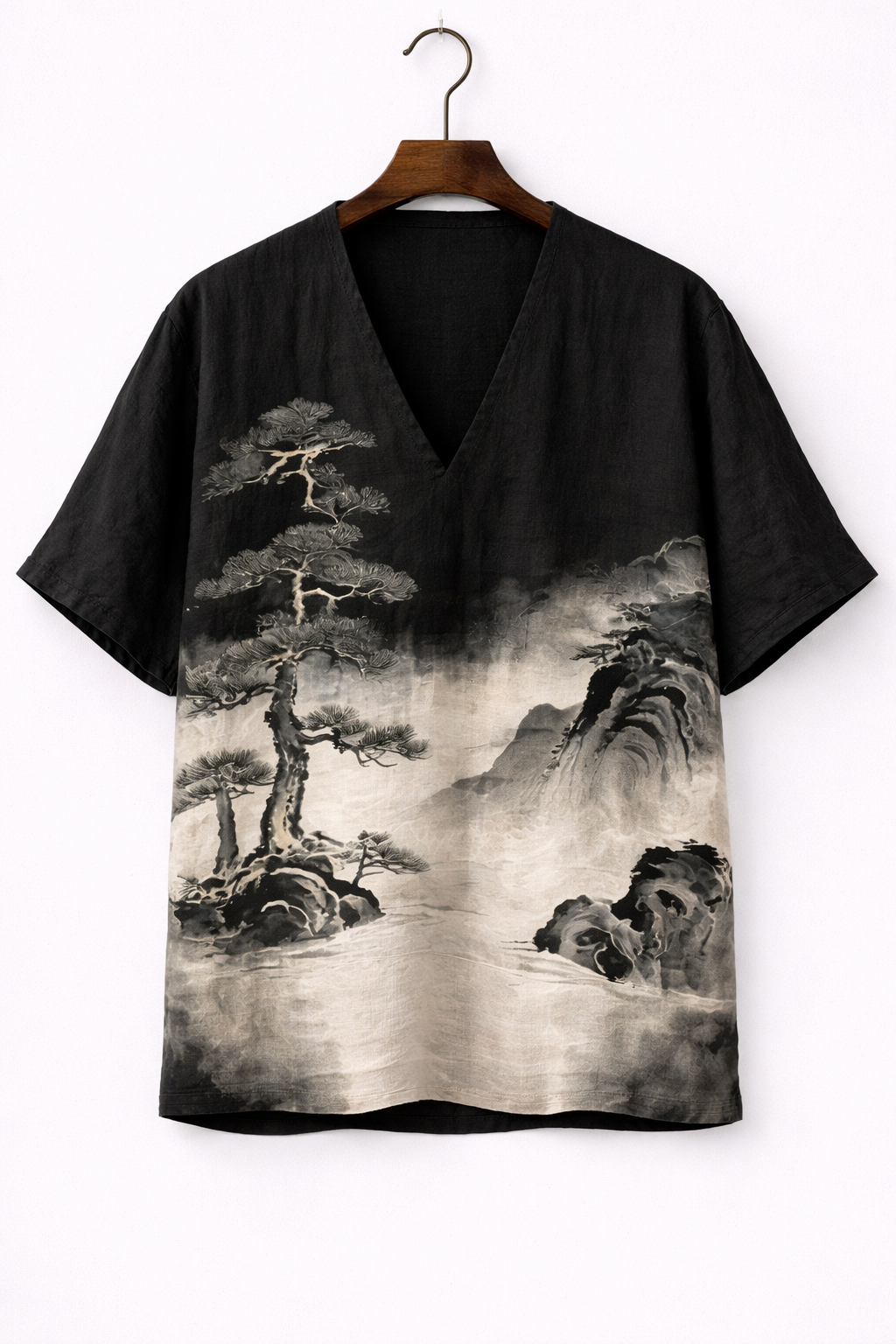 Zen Ink Landscape kurta Shirt