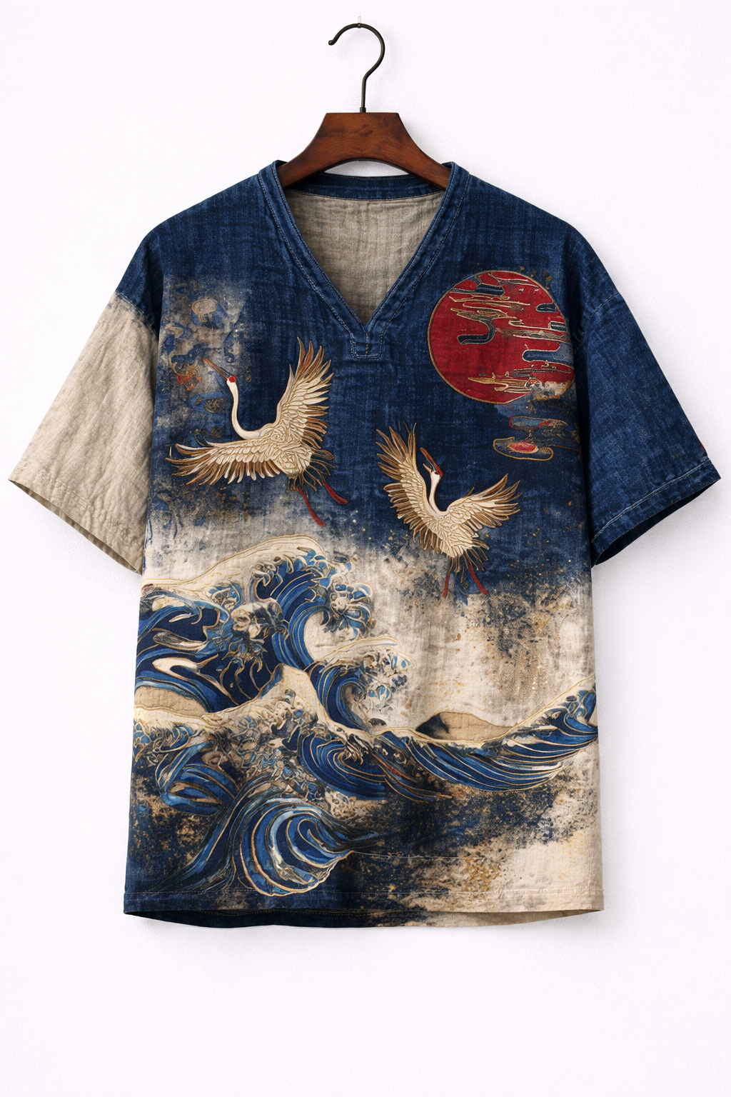 Rising Crane Ocean kurta Shirt