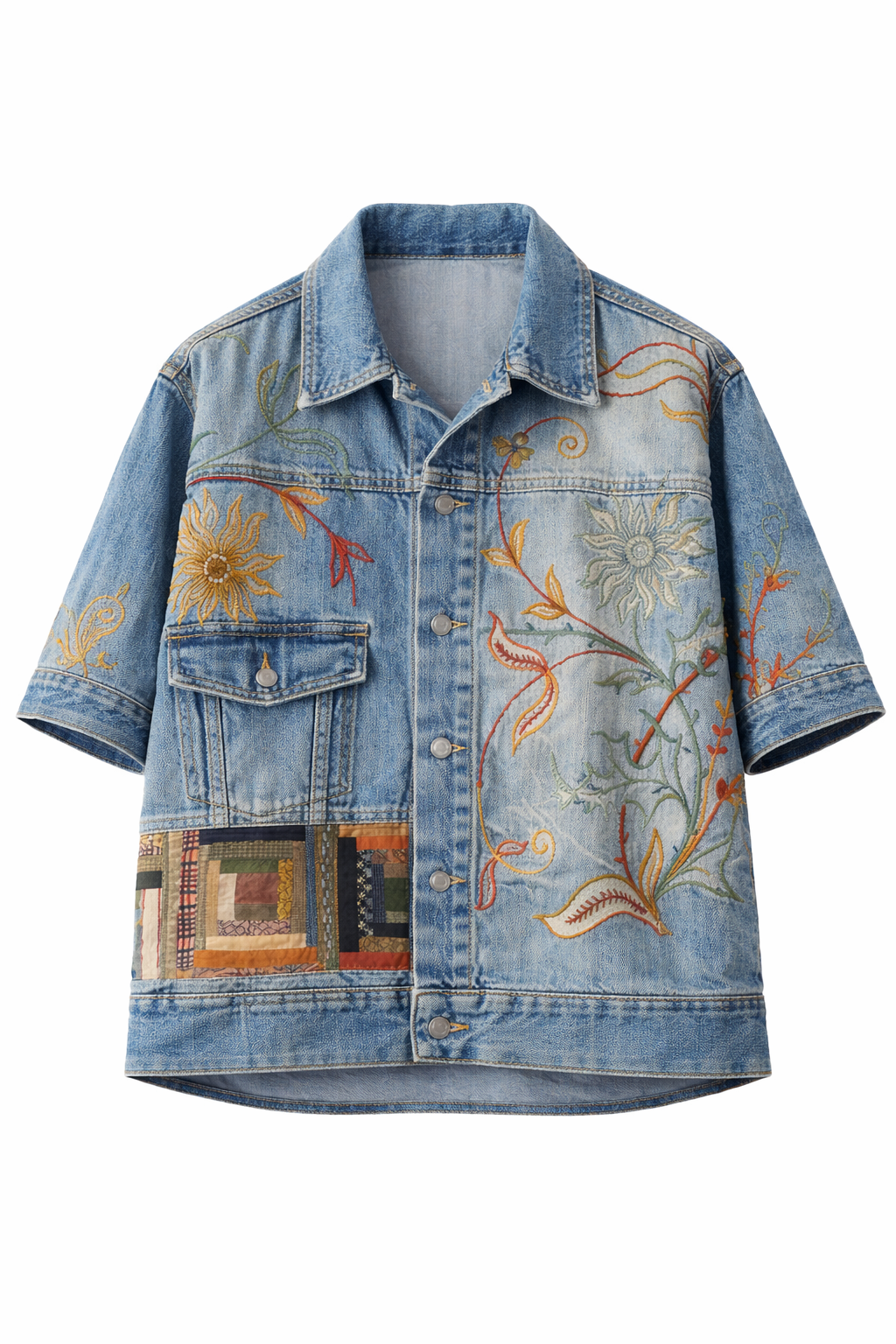 Tribal Art Printed Half Sleeve Shirt – Multicolor