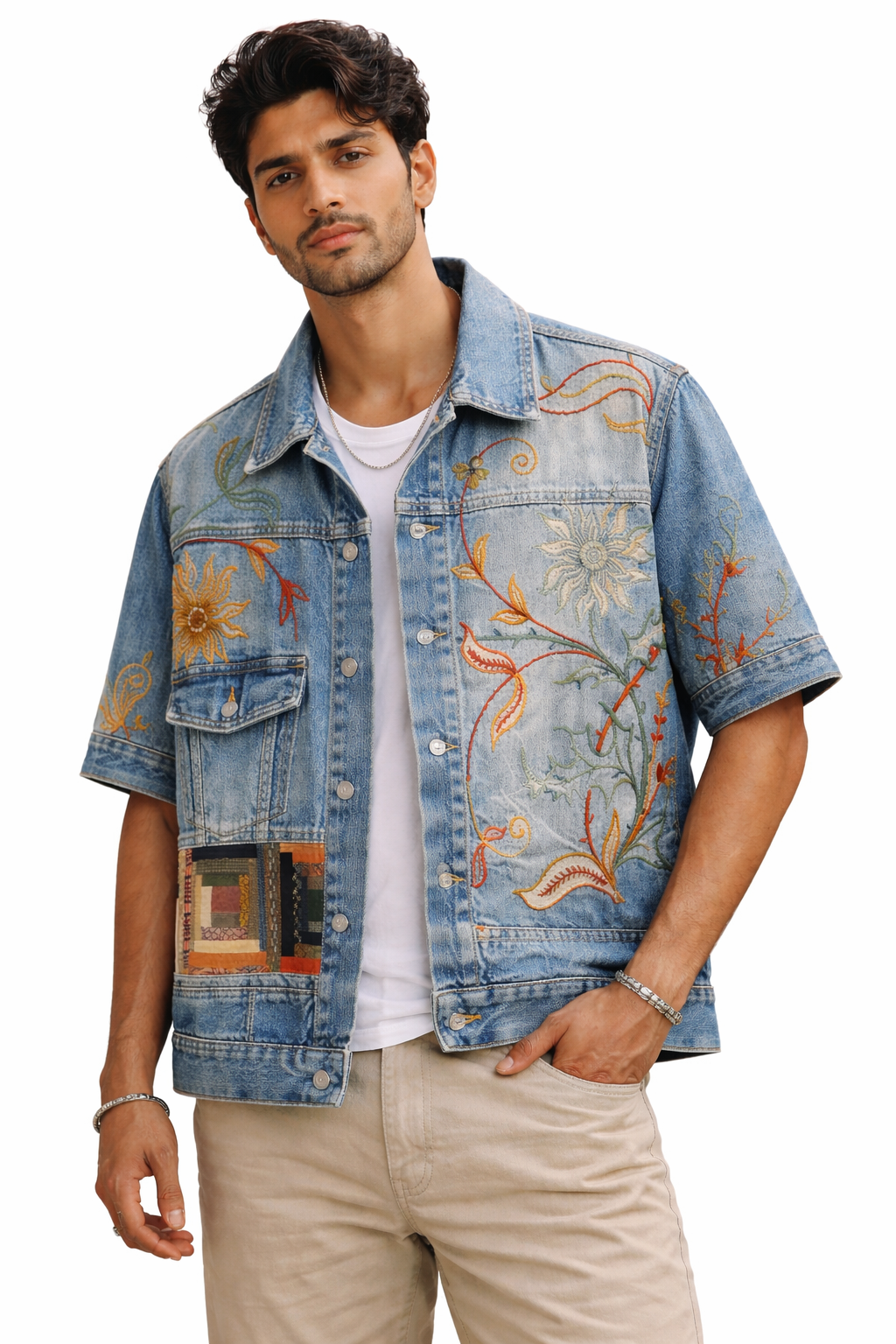 Tribal Art Printed Half Sleeve Shirt – Multicolor