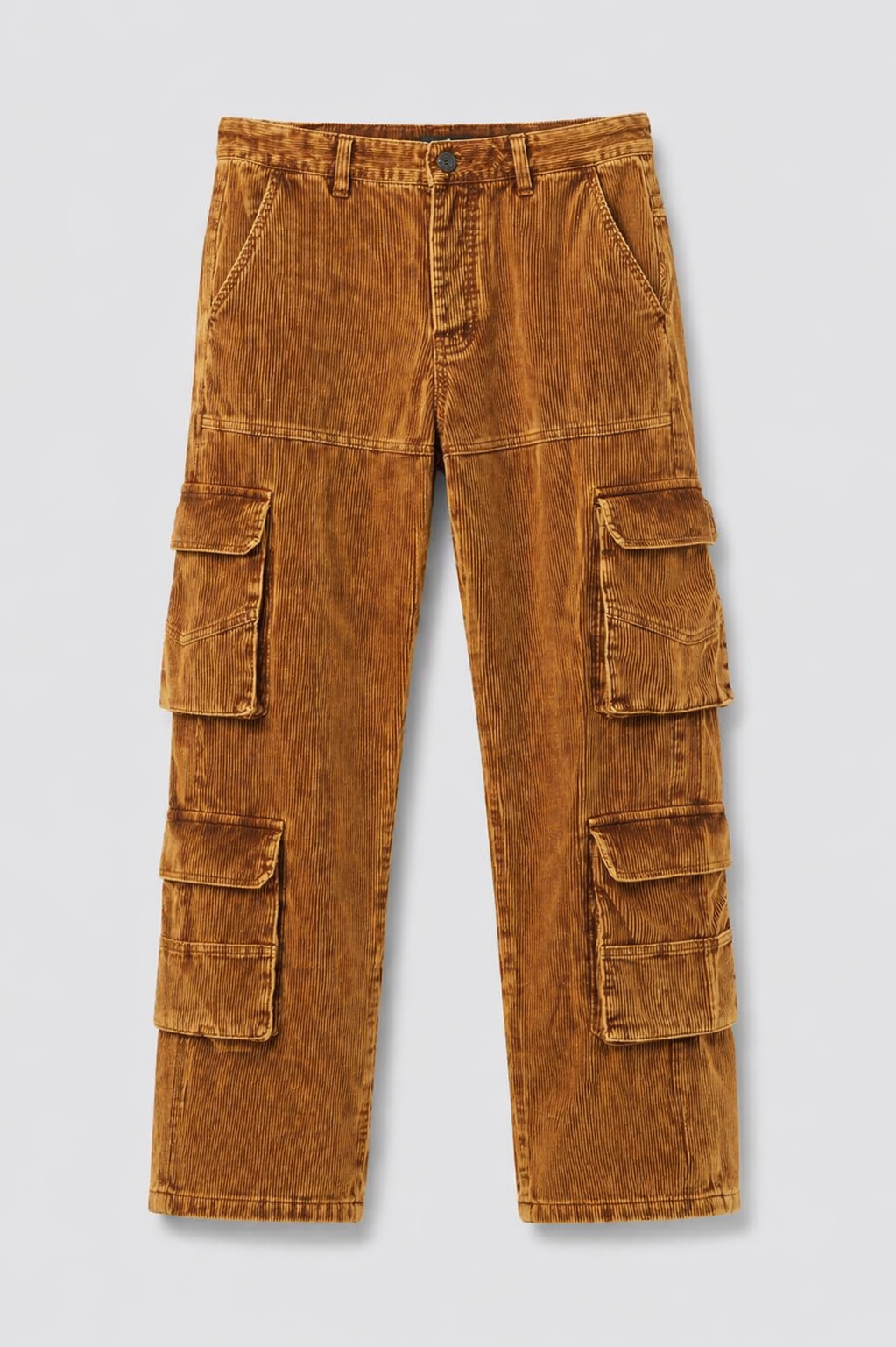 Corduroy Cargo Pants (Brown)