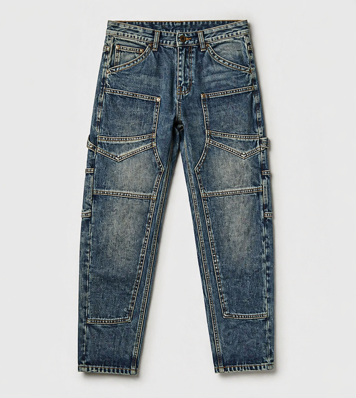Multi Pocket Utility Cargo Jeans