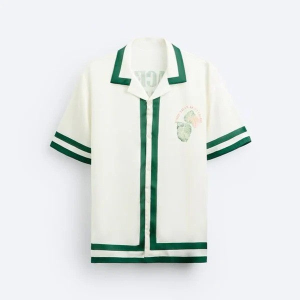 Classic Green Stripe Resort Shirt