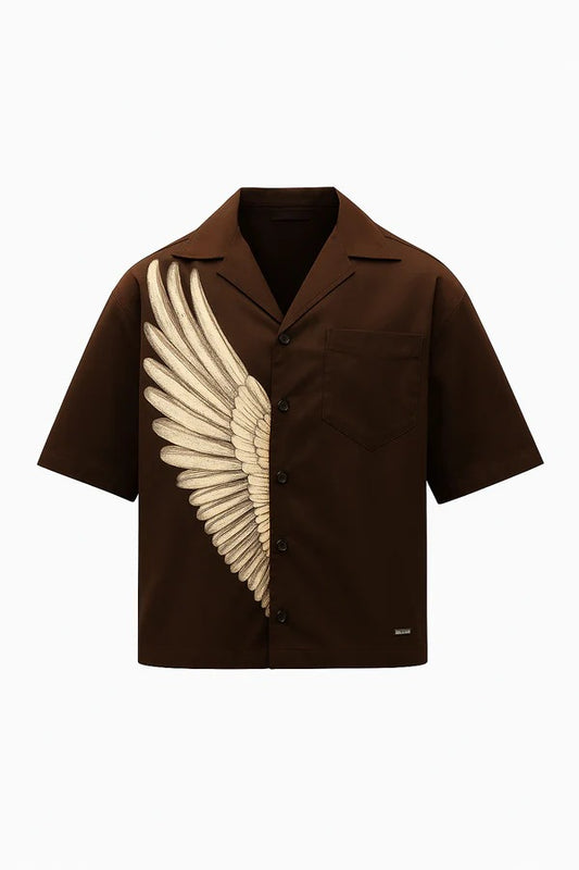 Brown Wing Printed Shirt