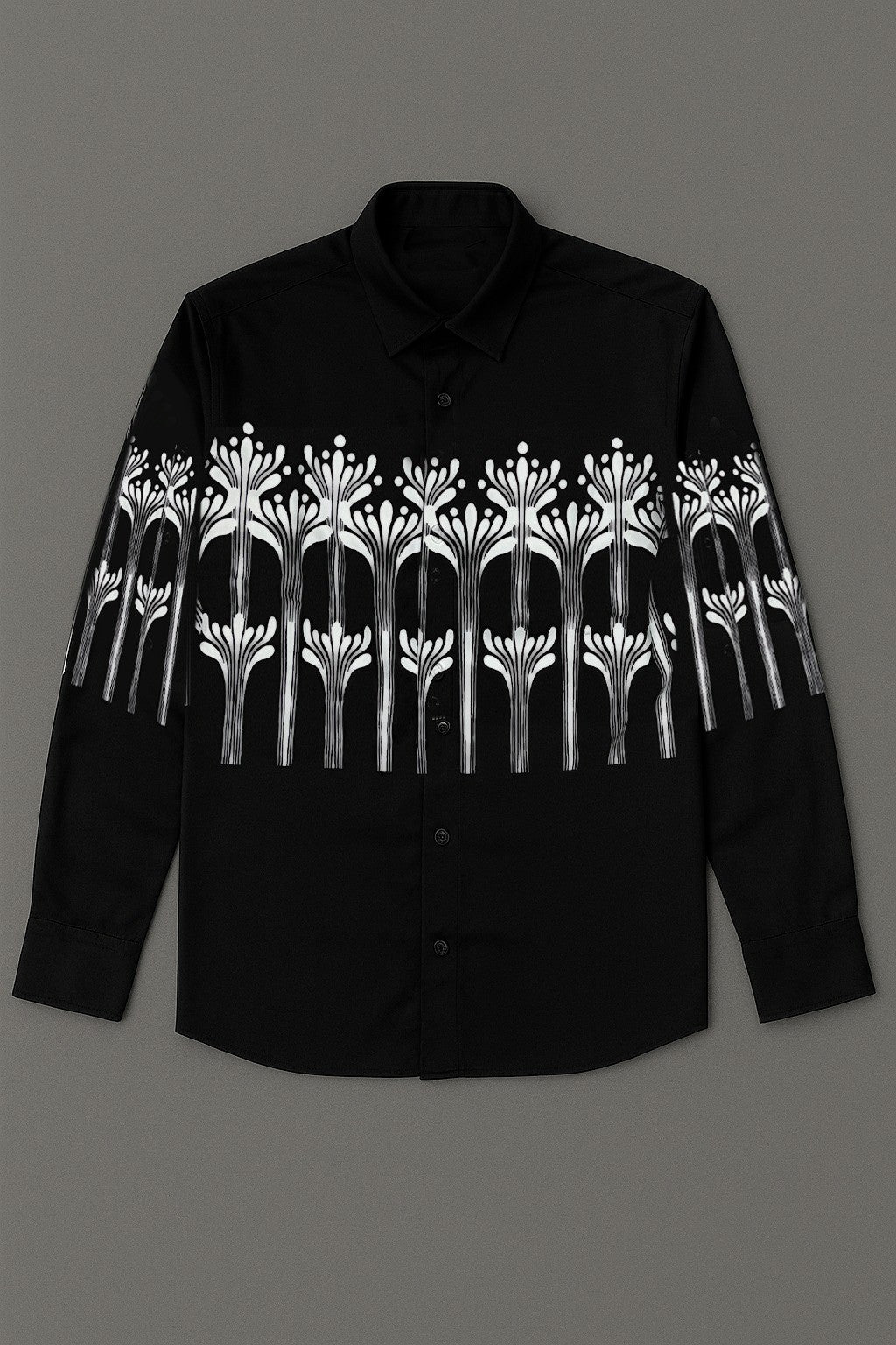 Floral Embroidered Lounge Shirt