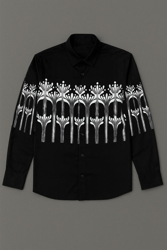 Floral Embroidered Lounge Shirt