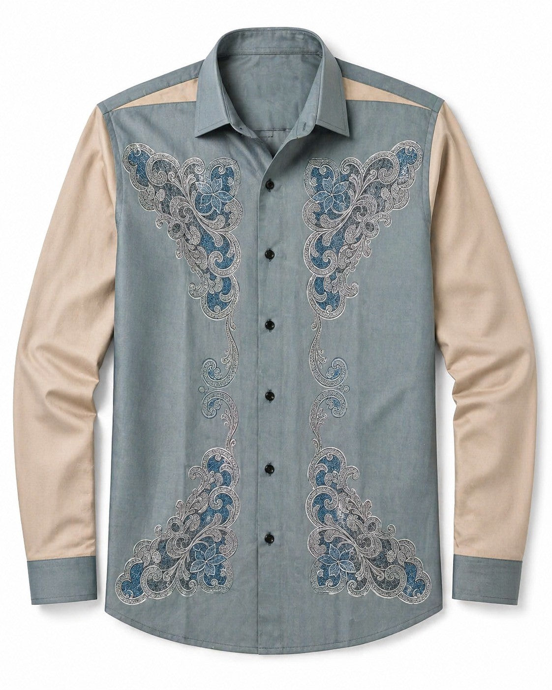 Azure Paisley Designer Shirt