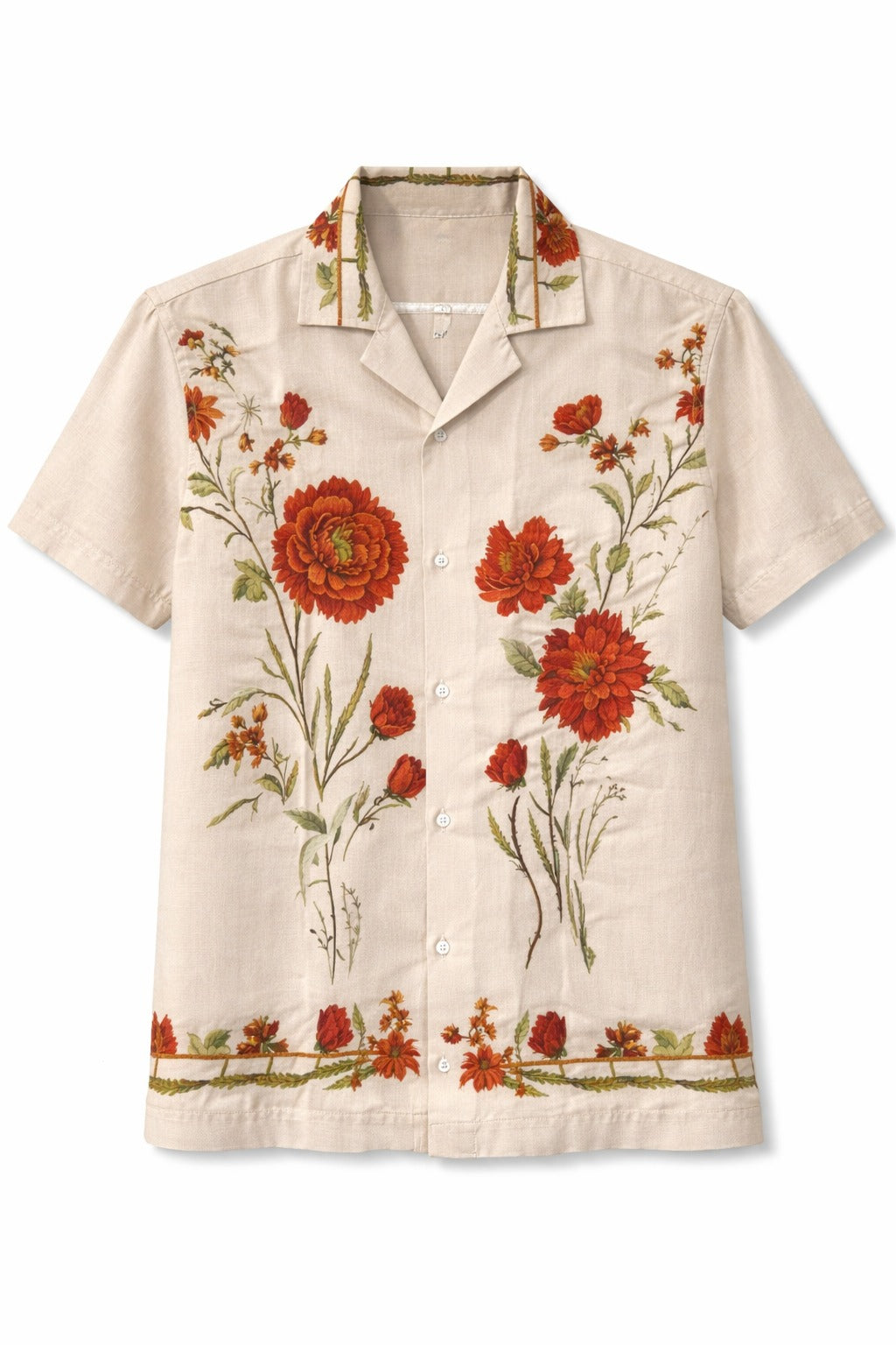 Vintage Garden Cuban Shirt