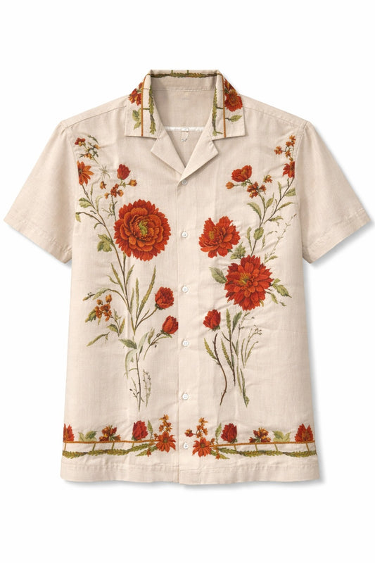 Vintage Garden Cuban Shirt