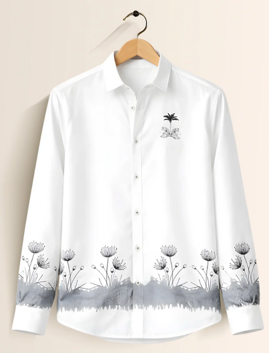 Minimal Bloom White Shirt