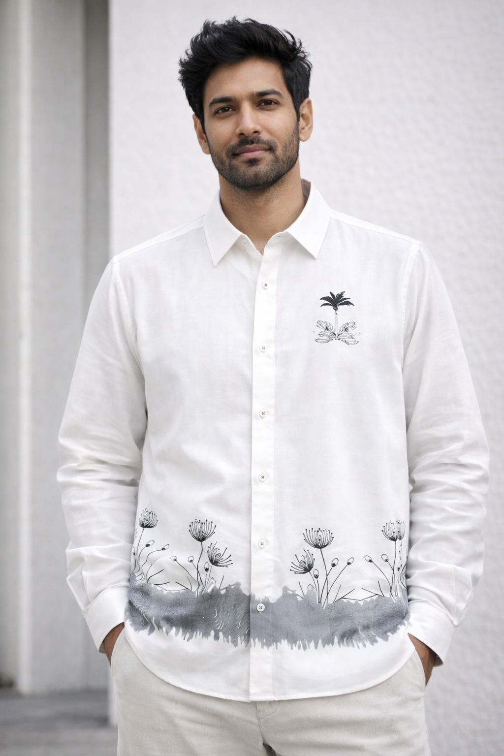 Minimal Bloom White Shirt